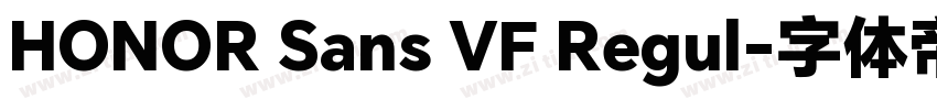 HONOR Sans VF Regul字体转换